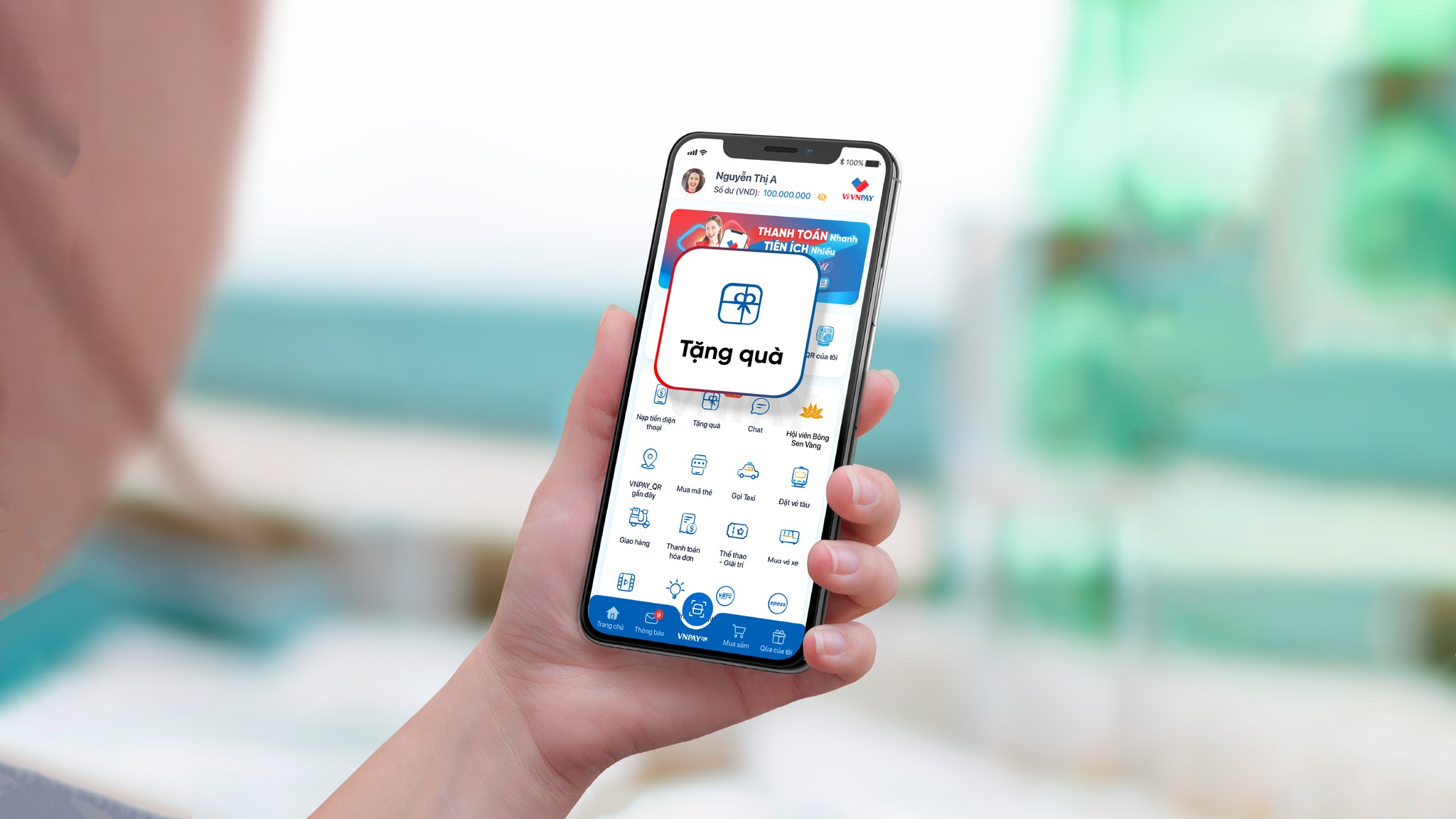 Tặng quà trên VNPAY App