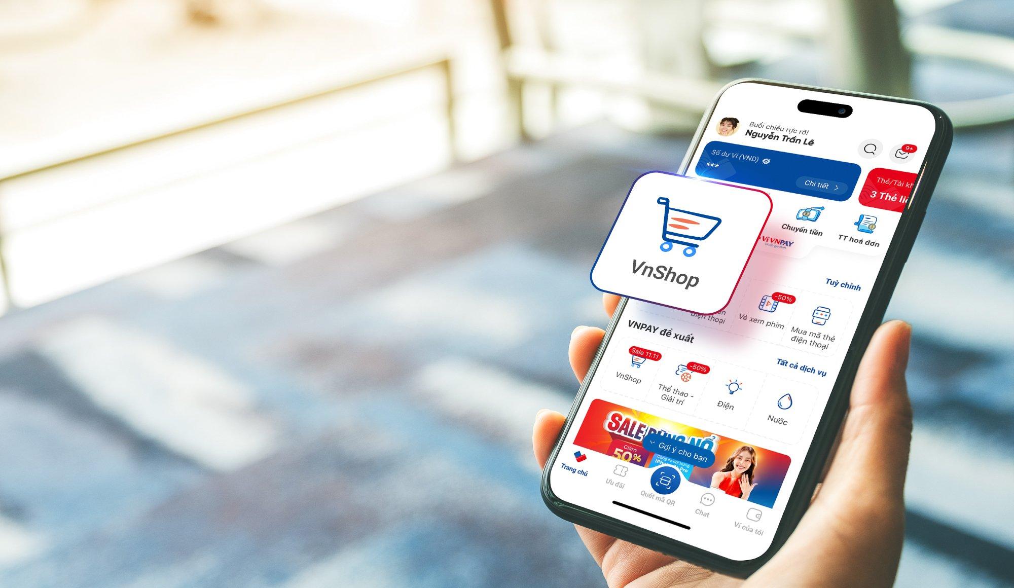 tính năng VnShop trên ví điện tử VNPAY