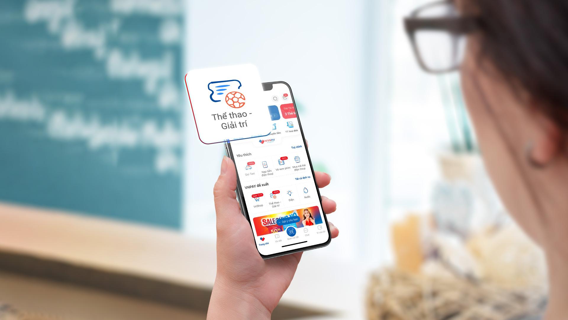 Tiện ích thể thao giải trí trên VNPAY App