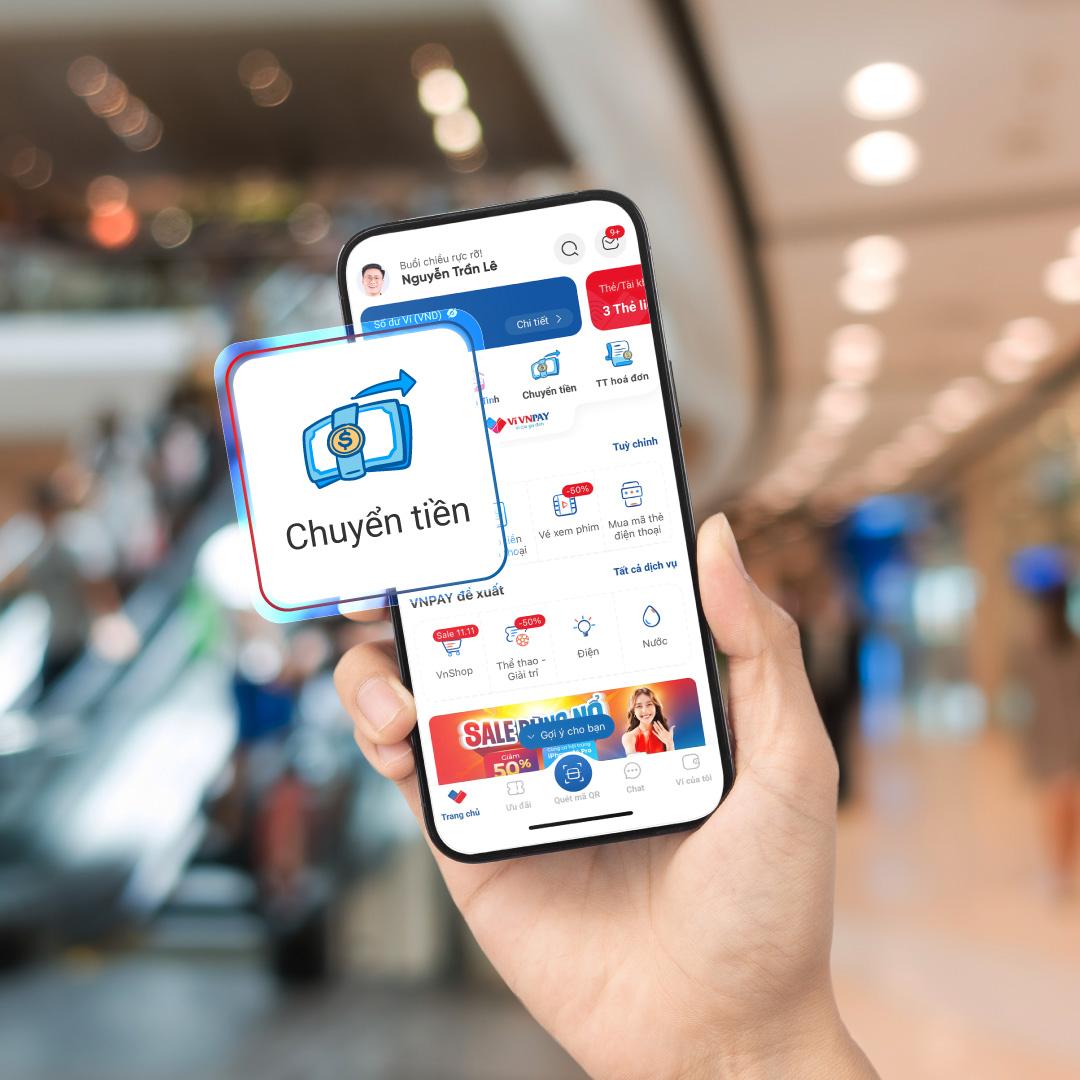 Chuyển tiền miễn phí trên VNPAY App