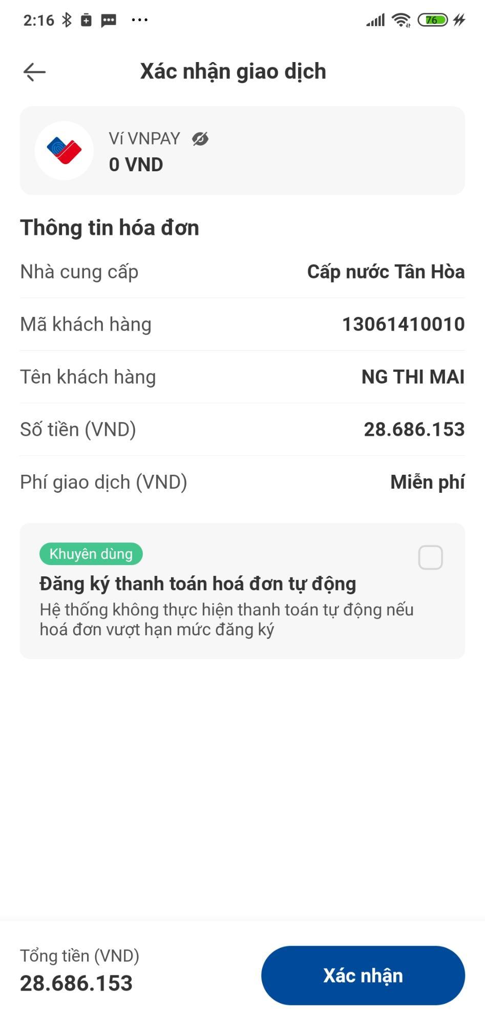 Trước khi thanh toán, khách hàng TP.HCM nên kiểm tra thông tin hóa đơn 