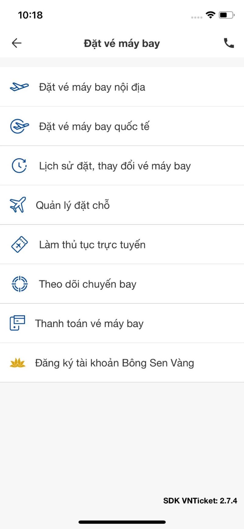 Chọn Mua vé máy bay > Chọn Đặt vé máy bay nội địa/ Đặt vé máy bay quốc tế