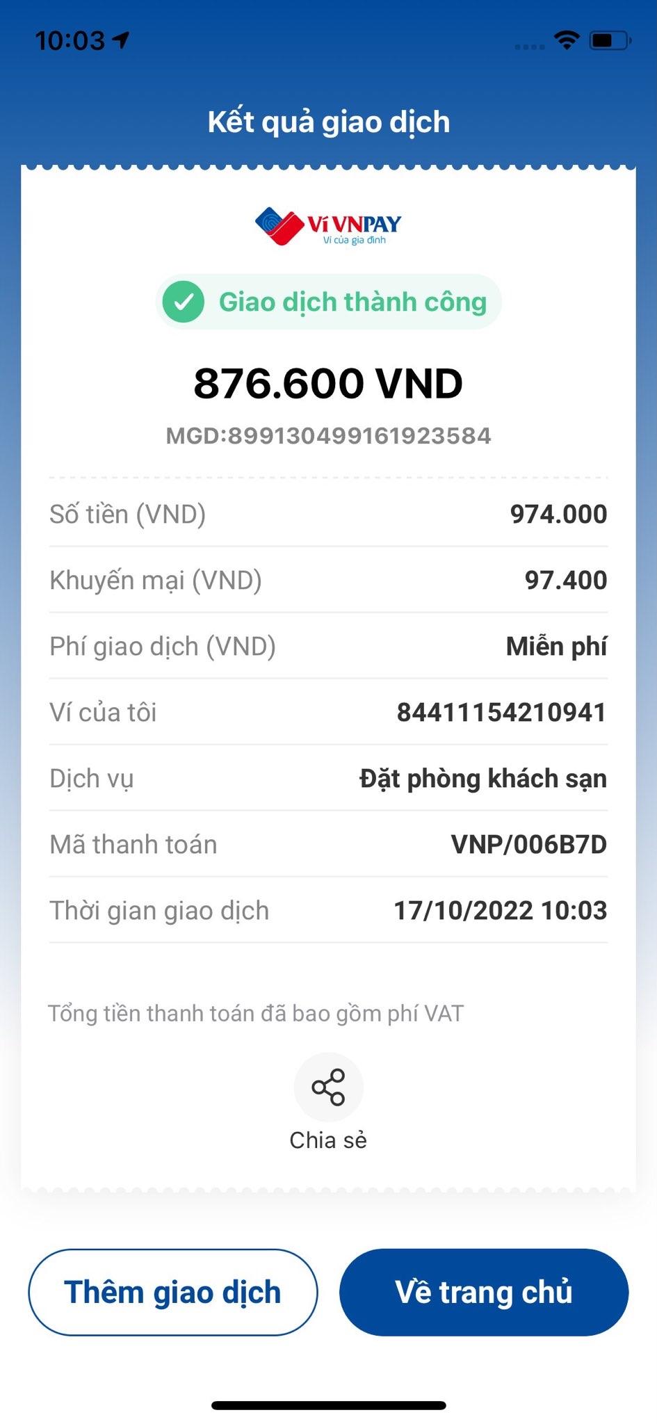 Xác nhận thanh toán và hoàn tất giao dịch