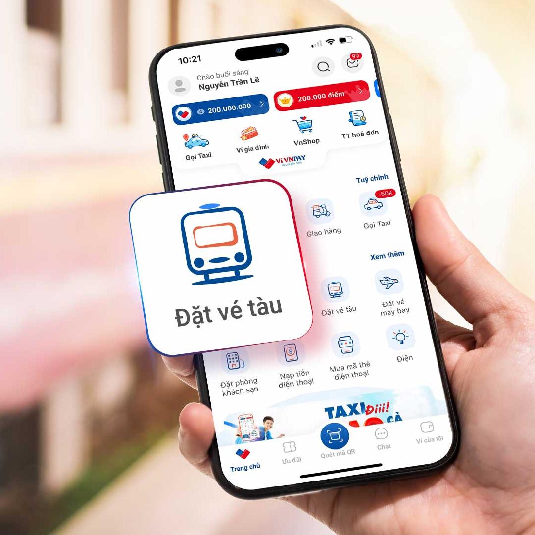 Đặt vé tàu ghế cứng chỉ trong vài phút với VNPAY App