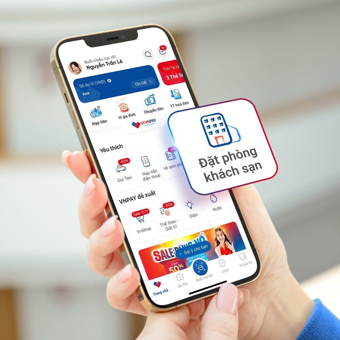 Tính năng Đặt phòng khách sạn trên VNPAY App được nhiều khách hàng ưu tiên sử dụng bởi nhiều ưu điểm vượt trội