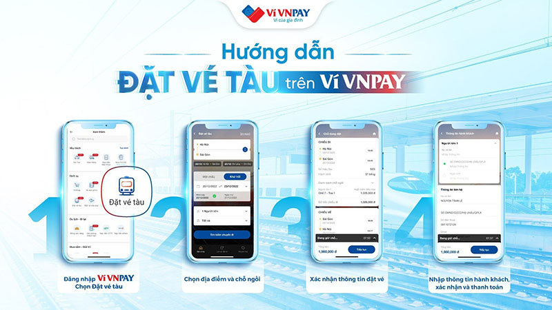 Các bước đặt vé tàu Tết qua VNPAY App