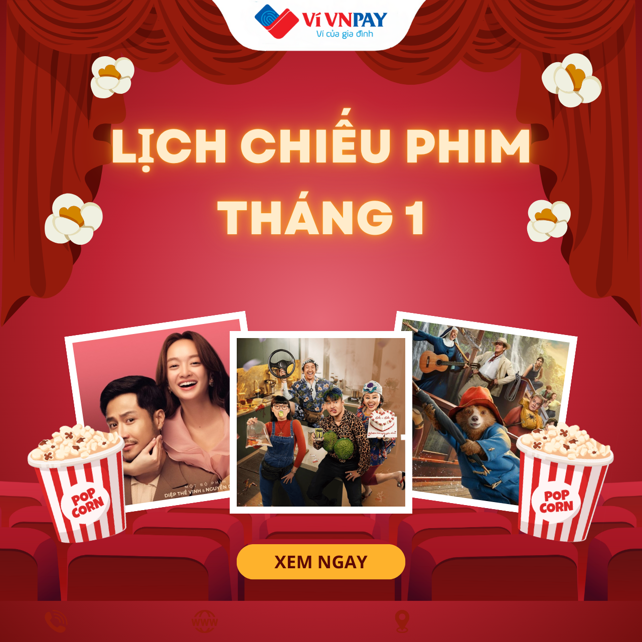 "Update" ngay lịch chiếu phim tháng 1/2025 cùng VNPAY App