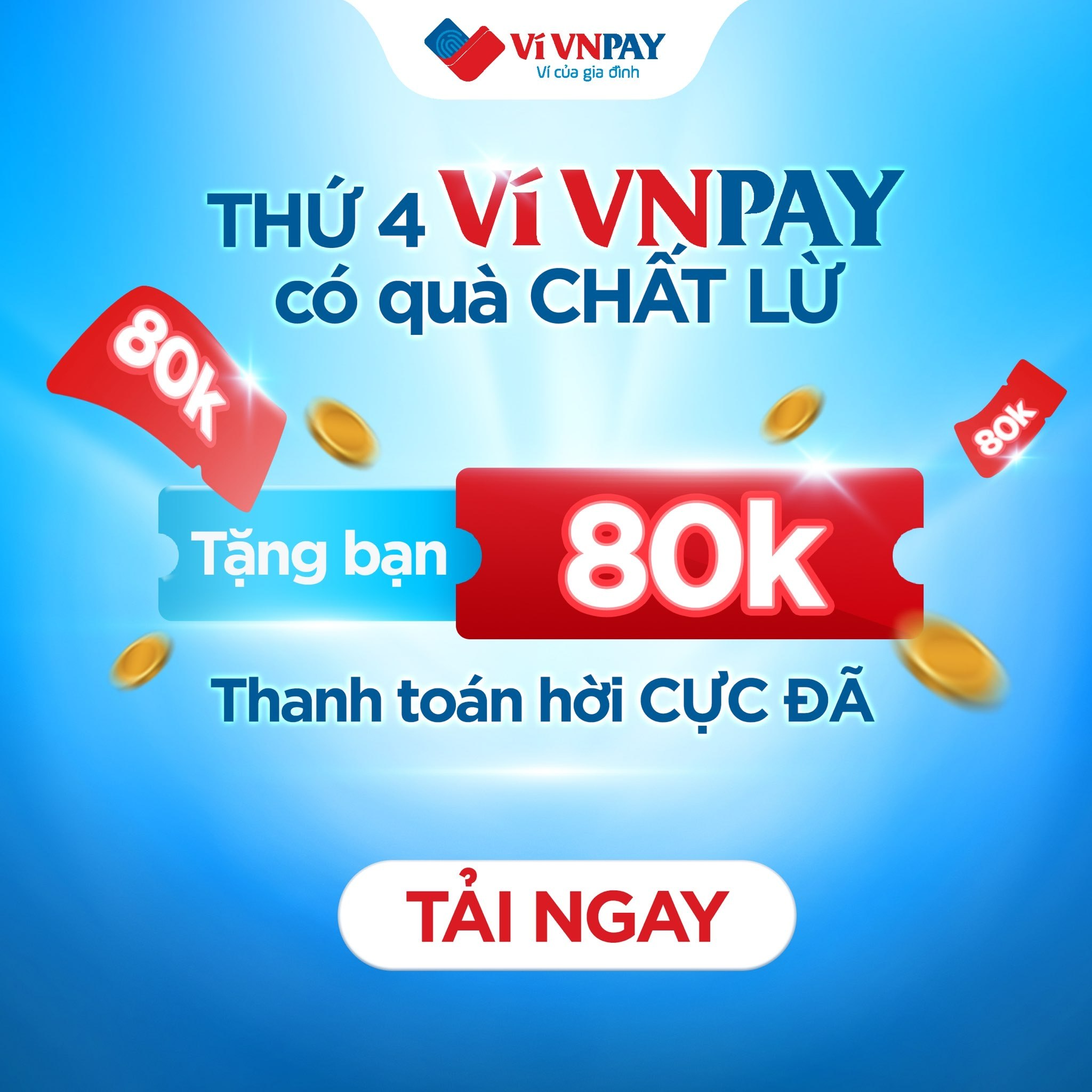 “Bao” giá cực đã: Giảm 80.000 đồng cho mọi dịch vụ thanh toán trên VNPAY App