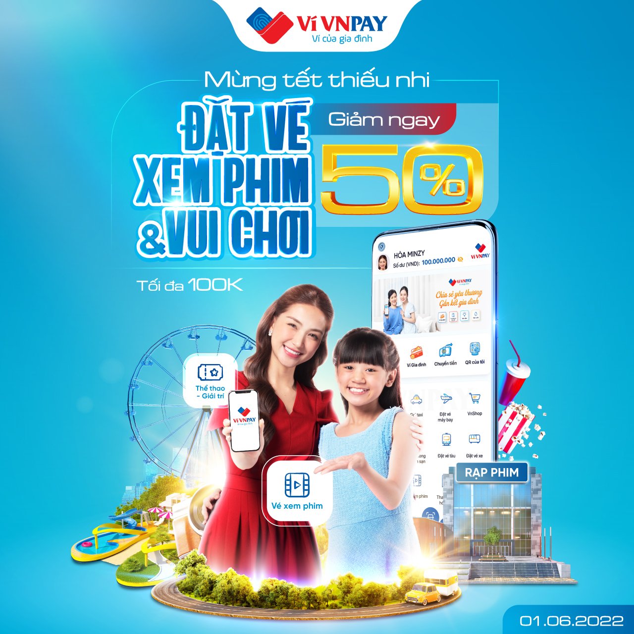 “Tết” thiếu nhi: VNPAY App “chủ chi” 50% cho vé xem phim & Vui chơi giải trí